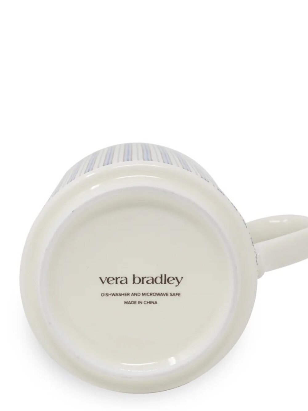 Vera Bradley Ceramic Mug in the Rachel Ditsy Stripe 14 oz - Picture 3 of 3